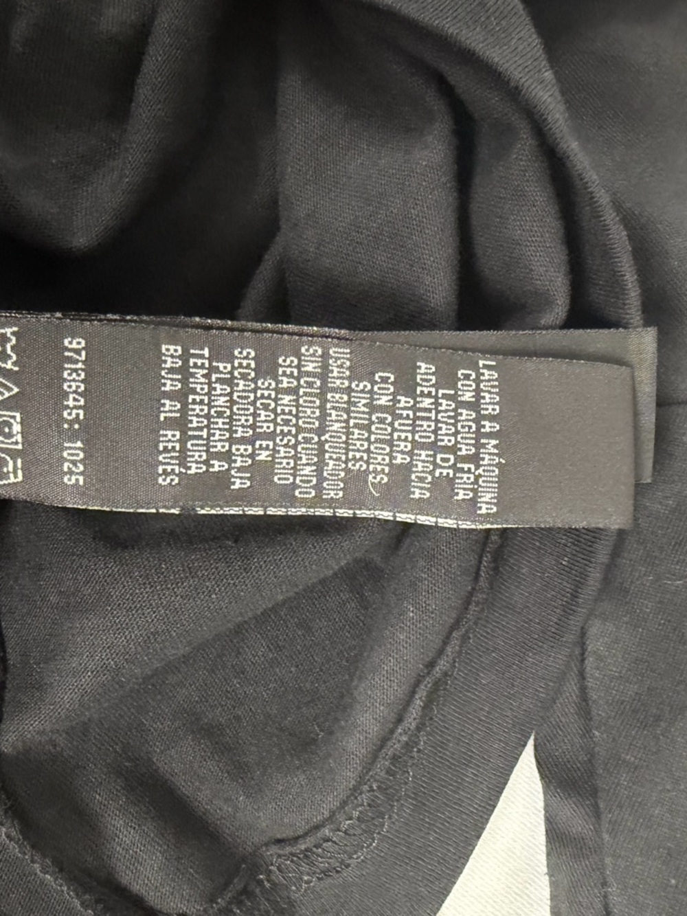 Vetements Black Tee with White Logo and Red Wave - Picture 6 of 7